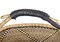 African Bolga Basket | Genuine Leather Handle | Woven Handmade Fair Trade Product | 100% Authentic Ghanaian | 16-18 Inches Across | Black - Diamond Pattern | The Bead Chest
